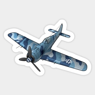 Focke-Wulf FW-190 in blue camo Sticker